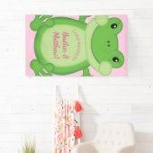 Frosch Baby Dusche Pink Banner (Insitu)