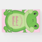 Frosch Baby Dusche Pink Banner (Horizontal)