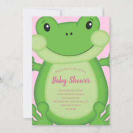 Frosch Baby Dusche Pink Einladung