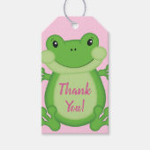 Frosch Baby Dusche Pink Geschenkanhänger (Vorderseite)