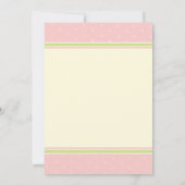 Frosch-Baby-Duschen-Einladung - Rosa und Grün Einladung (Rückseite)