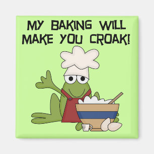Frosch-Bäcker-T-Shirts und Geschenke Magnet