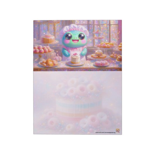Frosch Bäckerei Notizblock (Rotiert)