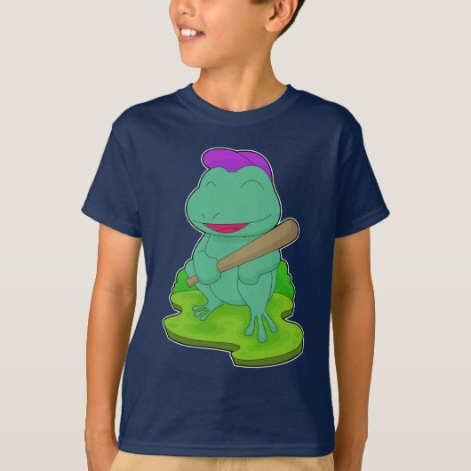 Frosch Baseball Baseball T-Shirt (Vorderseite)
