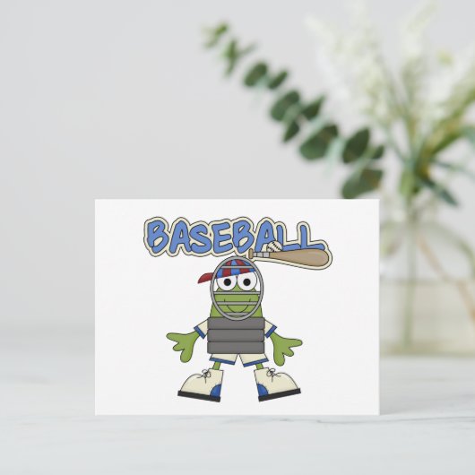 Frosch Baseball - Fangschreckenkrebse und Geschenk Postkarte (Stehend Vorderseite)