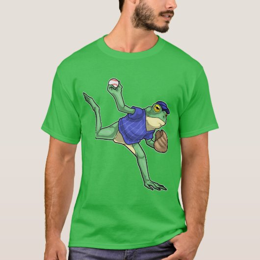 Frosch Baseball-Handschuh T-Shirt (Vorderseite)