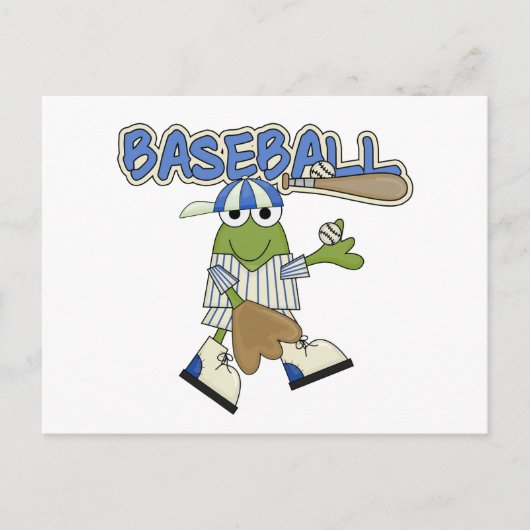 Frosch Baseball Pitcher T - Shirt und Geschenke Postkarte (Vorderseite)
