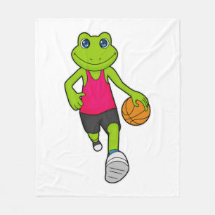 Frosch Basketball-Spieler Basketball Fleecedecke