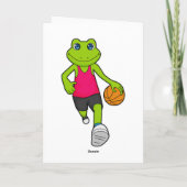 Frosch Basketball-Spieler Basketball Karte (Rückseite)