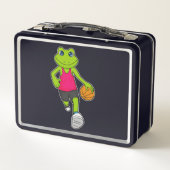 Frosch Basketball-Spieler Basketball Metall Brotdose (Rückseite)