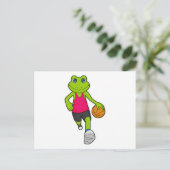 Frosch Basketball-Spieler Basketball Postkarte (Stehend Vorderseite)