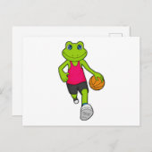 Frosch Basketball-Spieler Basketball Postkarte (Vorne/Hinten)