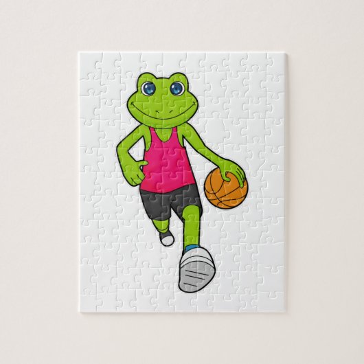 Frosch Basketball-Spieler Basketball Puzzle (Vertikal)