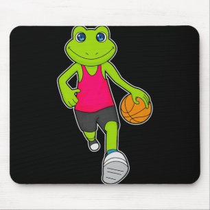 Frosch Basketball Spieler Basketball Sport Premium Mousepad