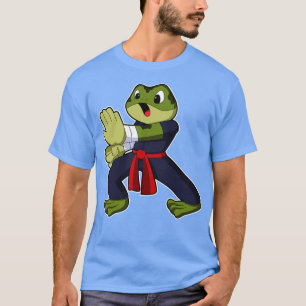 Frosch bei Martial Arts Karate mit Gürtel T-Shirt