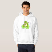 Frosch beim Angeln mit Angelrute Hoodie (Vorne ganz)