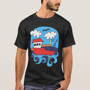 Frosch beim Angeln mit Angelrute T-Shirt