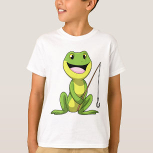 Frosch beim Angeln mit Angelrute T-Shirt