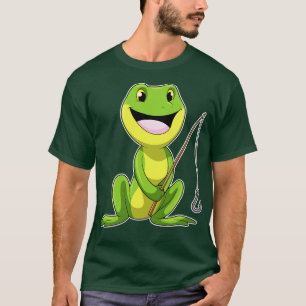Frosch beim Angeln mit Angelrute T-Shirt