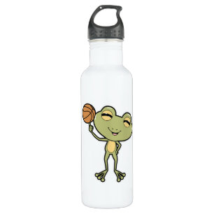 Frosch beim Basketball-Sport Edelstahlflasche