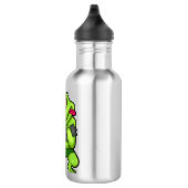 Frosch beim Biceps-Training mit Dumbells Edelstahlflasche (Rechts)