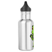 Frosch beim Biceps-Training mit Dumbells Edelstahlflasche (Links)