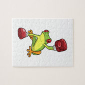 Frosch beim Boxen mit Boxhandschuhen Puzzle (Horizontal)