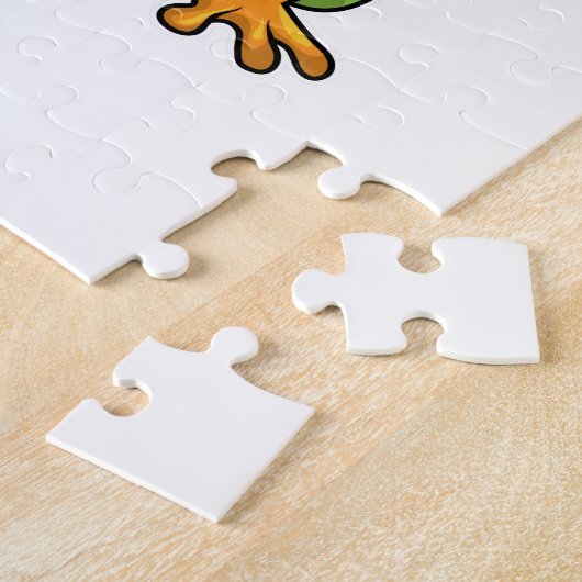 Frosch beim Boxen mit Boxhandschuhen Puzzle (Seite)