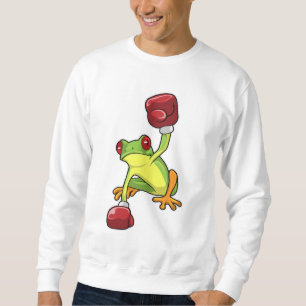 Frosch beim Boxen mit Boxhandschuhen Sweatshirt