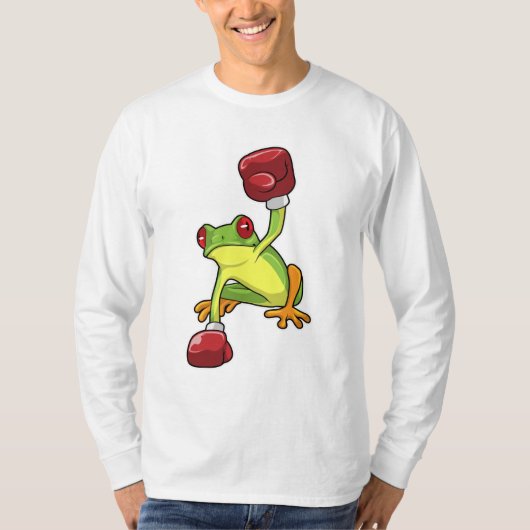 Frosch beim Boxen mit Boxhandschuhen T-Shirt (Vorderseite)