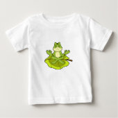 Frosch beim Meditat Baby T-shirt (Vorderseite)
