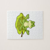 Frosch beim Meditat Puzzle (Horizontal)