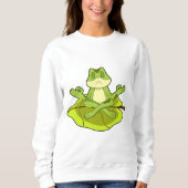 Frosch beim Meditat Sweatshirt (Vorderseite)