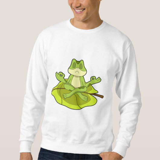 Frosch beim Meditat Sweatshirt (Vorderseite)