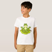 Frosch beim Meditat T-Shirt (Vorne ganz)