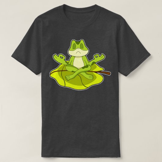 Frosch beim Meditat T-Shirt (Design vorne)