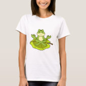 Frosch beim Meditat T-Shirt (Vorderseite)