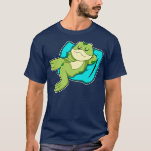 Frosch beim Schlafen mit Kissen T-Shirt