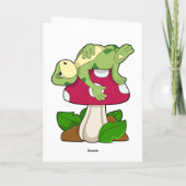 Frosch beim Schlafen mit Pilz Karte (Rückseite)