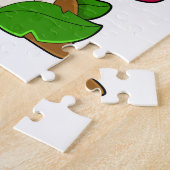 Frosch beim Schlafen mit Pilz Puzzle (Seite)
