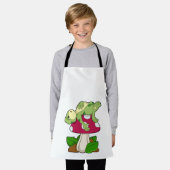 Frosch beim Schlafen mit Pilz Schürze (Getragen)