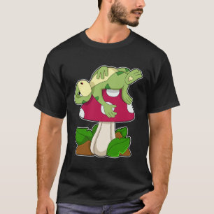 Frosch beim Schlafen mit Pilz T-Shirt