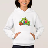Frosch beim Sport mit Basketball Hoodie (Vorderseite)