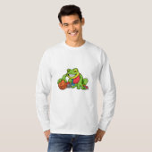 Frosch beim Sport mit Basketball T-Shirt (Vorne ganz)
