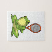 Frosch beim Tennis mit Tennisschläger Puzzle (Horizontal)