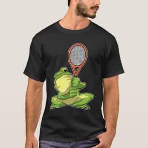 Frosch beim Tennis mit Tennisschläger T-Shirt