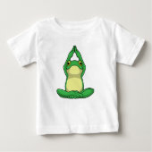Frosch beim Yoga in Cross BLeged Baby T-shirt (Vorderseite)