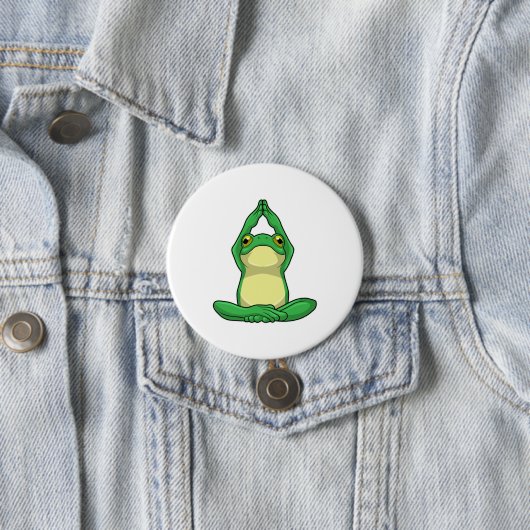 Frosch beim Yoga in Cross BLeged Button (Beispiel)