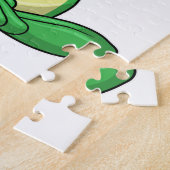 Frosch beim Yoga in Cross BLeged Puzzle (Seite)