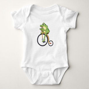 Frosch beim Zirkus mit Fahrrad.PNG Baby Strampler